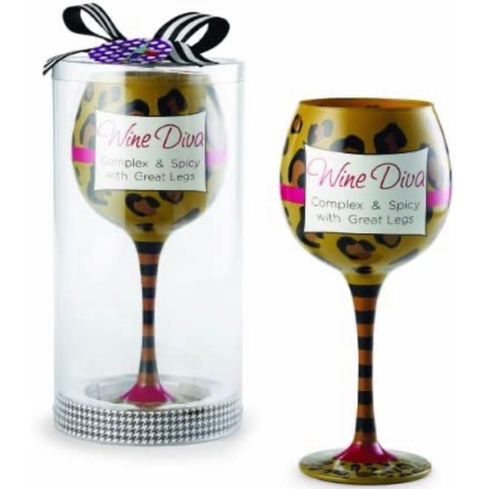 Mud Pie Wine Diva Glass